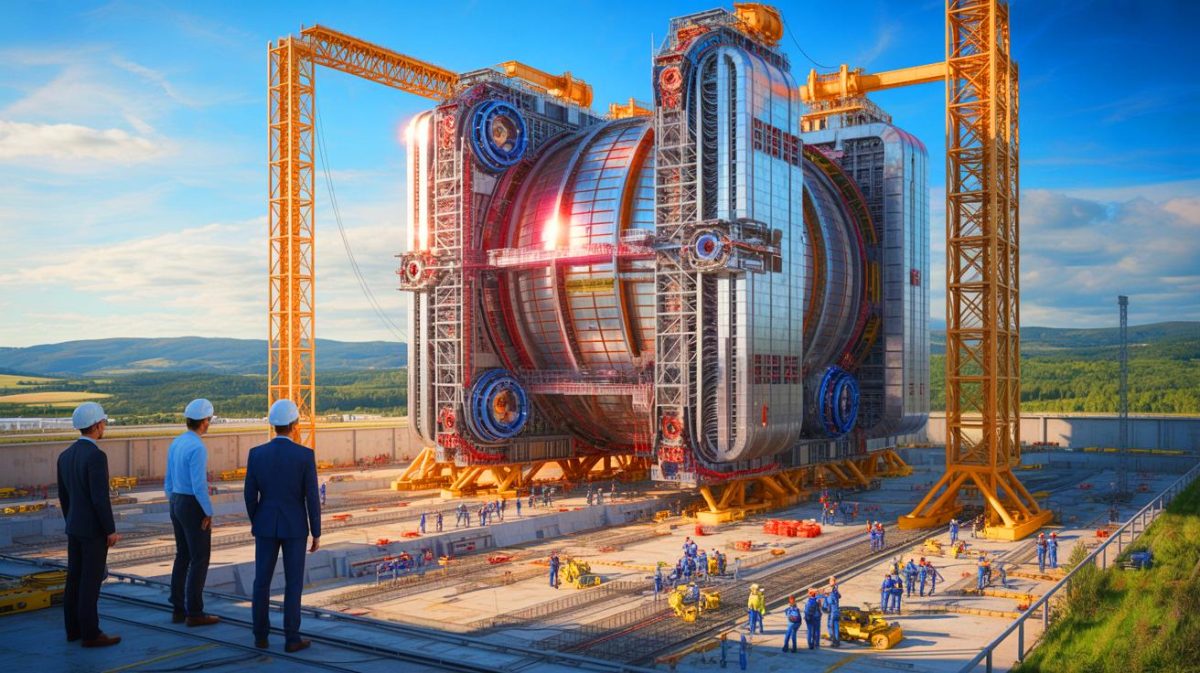 « Ils viennent d’activer le cœur d’ITER » : cette étape clé rapproche enfin le rêve d’une énergie illimitée pour toute l’humanité Illustration de la construction du réacteur ITER, symbole de coopération internationale pour l'énergie de fusion. Image réalisée par IA.