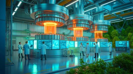 Une percée historique : comment cette alliance inédite entre l’Italie et le Royaume-Uni promet de résoudre l’énigme du tritium dans la fusion nucléaire Illustration de l'installation et du bâtiment de la boucle de tritium H3AT. Image réalisée par IA.