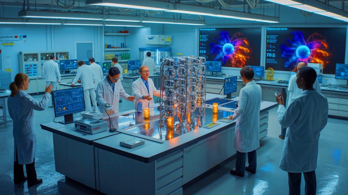 « Ils fissurent le mercure en 5 dimensions » : une percée atomique sidérante secoue le monde de la physique nucléaire Illustration de la fission des isotopes de mercure grâce à un modèle en cinq dimensions. Image réalisée par IA.