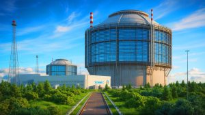 Illustration de la centrale nucléaire de Sizewell C équipée de capteurs par Framatome. Image réalisée par IA.