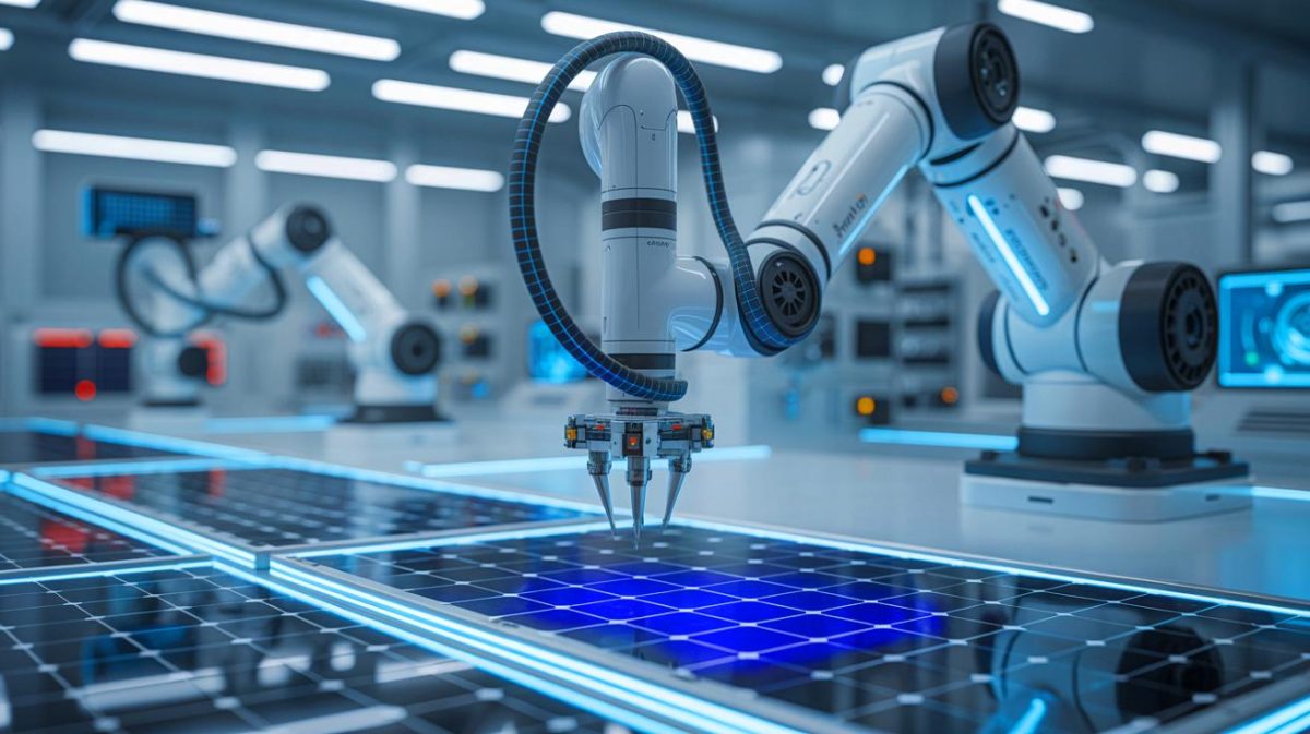 « Ce robot va changer la donne » : l’incroyable machine du MIT propulsée par l’IA accélère la quête effrénée de matériaux solaires révolutionnaires Illustration de l'innovation technologique du MIT avec un robot autonome pour la recherche de matériaux solaires, générée par intelligence artificielle.