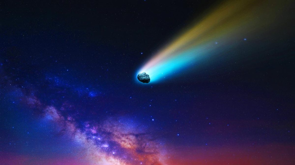 « Cet intrus cosmique défie toutes nos attentes » : l’étonnante comète interstellaire 3I/ATLAS bouleverse le monde scientifique avec ses mystères inattendus Illustration de la comète interstellaire 3I/ATLAS traversant le ciel, générée par intelligence artificielle.