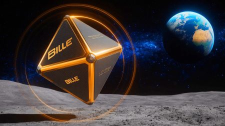 Illustration de Bille, le tétraèdre monostable, générée par intelligence artificielle.