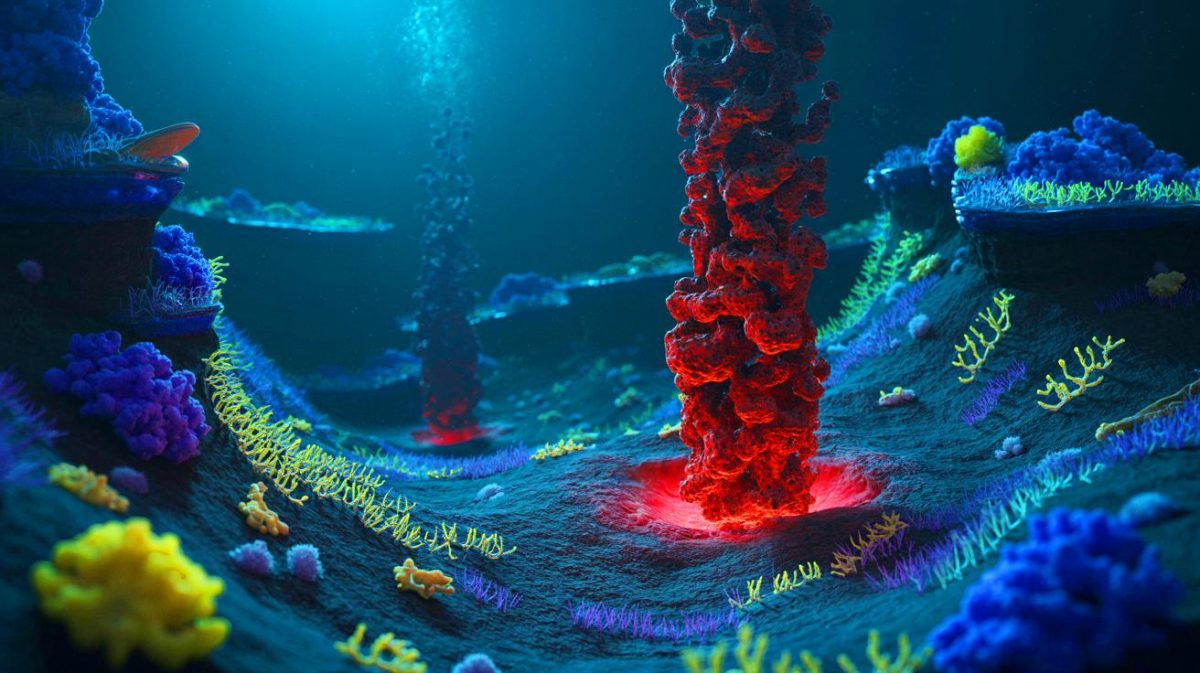 « Nos volcans sous-marins sont un guide extraterrestre » : cette étude révolutionnaire sur le fond de l’océan d’Europe pourrait changer notre vision de la vie alien Illustration de l'exploration des évents hydrothermaux sous-marins pour la recherche de vie extraterrestre, générée par intelligence artificielle.