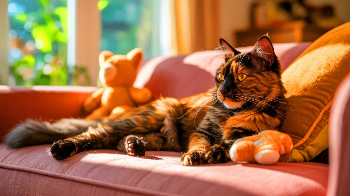 « L’eau en bouteille, c’est son secret » : à 30 ans, Millie, le chat le plus vieux du monde, défie le temps avec cette habitude incroyable qui étonne les vétérinaires Illustration de Millie, le chat écaille de tortue de 30 ans, potentiellement le plus vieux chat vivant, générée par intelligence artificielle.