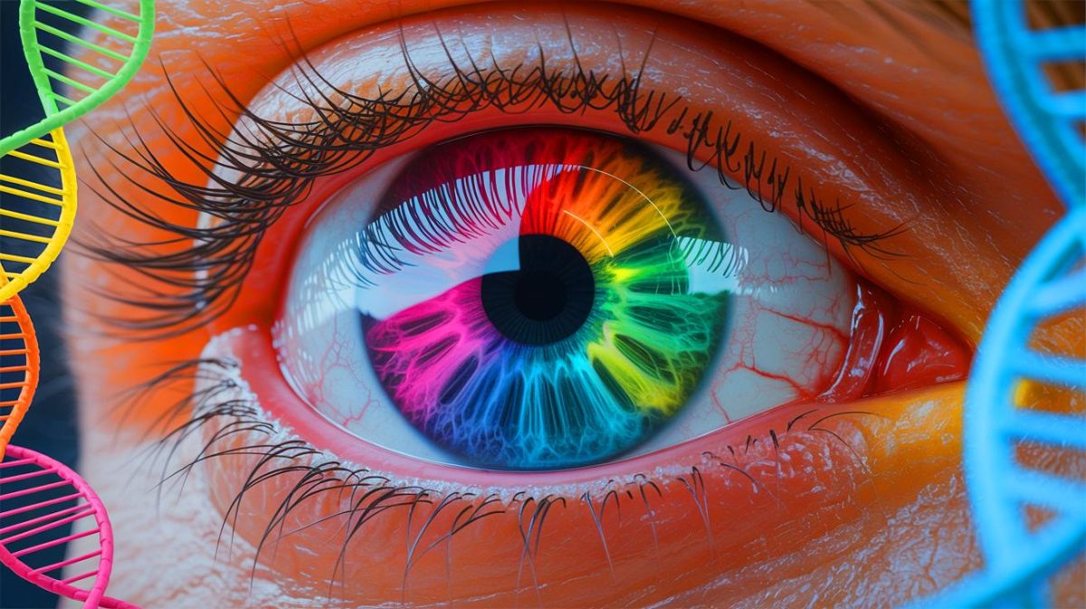 « Les hommes, prisonniers de leur vision défaillante » : cette découverte scientifique révèle la vérité choquante sur le daltonisme masculin comparé aux femmes Illustration de la perception des couleurs affectée par le daltonisme, générée par intelligence artificielle.