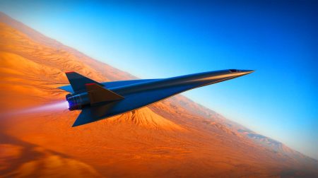 « Leur vitesse nous dépasse » : la Chine pulvérise les records avec un jet hypersonique à plus de 7 400 km/h, l’aviation mondiale sous le choc Illustration de l'avion hypersonique chinois volant au-dessus du désert de Gobi, générée par intelligence artificielle.