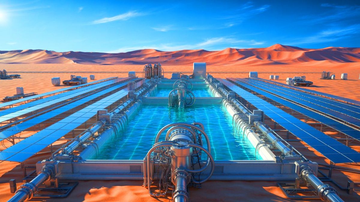 « Ils tirent du lithium grâce au soleil » : une technologie inédite dessale l’eau de mer tout en récupérant ce métal ultra-prisé Illustration de la méthode innovante de dessalement thermique pour l'extraction de lithium, générée par intelligence artificielle.