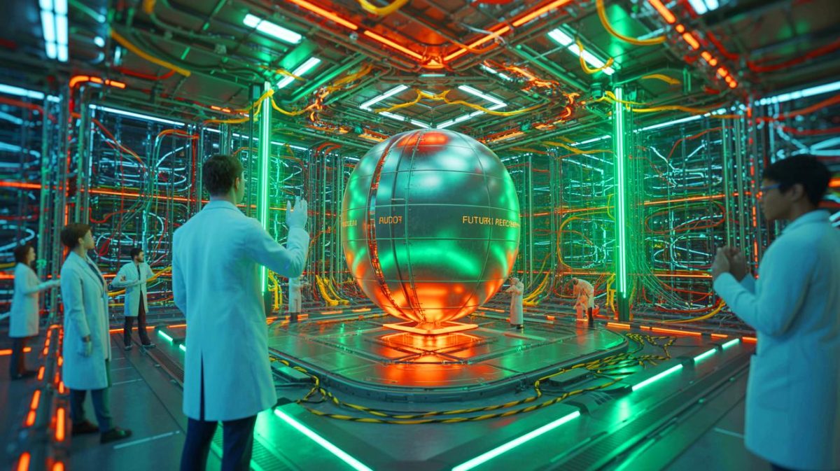 « On a enfin dompté le soleil » : un physicien américain dévoile le record mondial d’énergie atteint grâce à la fusion nucléaire dans un laboratoire des États-Unis Illustration de la fusion nucléaire atteignant un nouveau record de production énergétique. Image réalisée par IA.