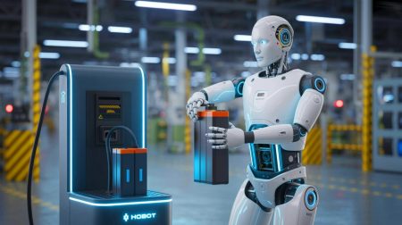 Illustration de Walker S2, le robot humanoïde autonome, dans un environnement industriel, générée par intelligence artificielle.