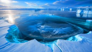 Illustration de la découverte d'un continent fossilisé sous la glace de l'Antarctique.