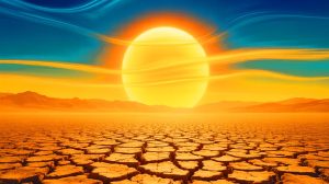 Illustration de l'impact des températures extrêmes sur la planète.