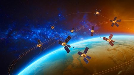 Starlink menace la sécurité spatiale mondiale : « Les satellites d’Elon Musk créent un embouteillage orbital », l’IA impuissante face à ce chaos à 42 000 km/h Illustration de satellites Starlink en orbite évitant des collisions grâce à l'intelligence artificielle.