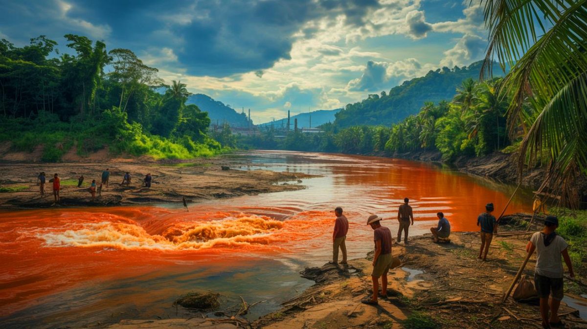 Une rivière thaïlandaise menace le Mékong : « une catastrophe sanitaire et environnementale imminente » selon des experts Illustration de la pollution de la rivière Kok en Thaïlande menaçant la santé publique et l'environnement.