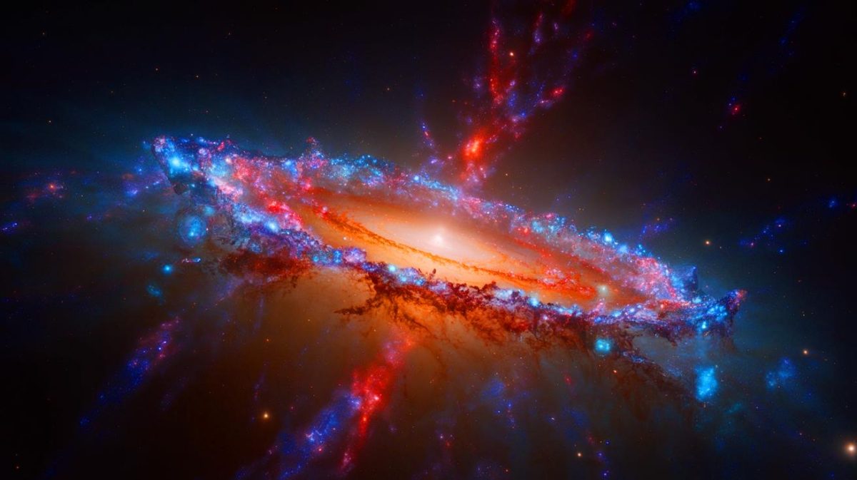 Cette galaxie révèle : « Preuve de vie précoce » après le Big Bang, divisant la communauté scientifique sur l’origine de l’univers Illustration de la galaxie JADES-GS-z11-0 révélant des niveaux d'oxygène inattendus après le Big Bang.
