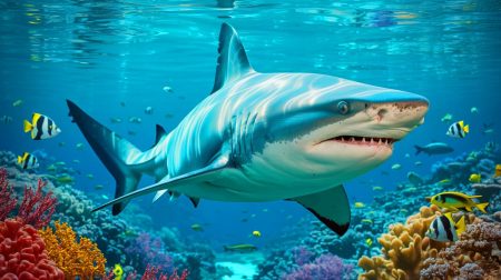 Illustration de l'impact de l'acidification des océans sur les dents des requins.