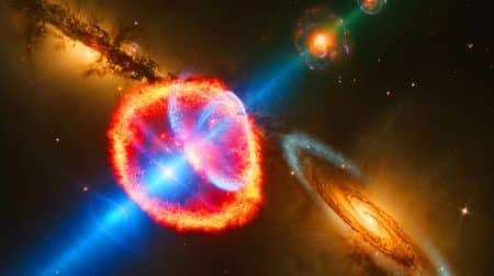 Illustration de l'observation du sursaut gamma le plus brillant jamais détecté.